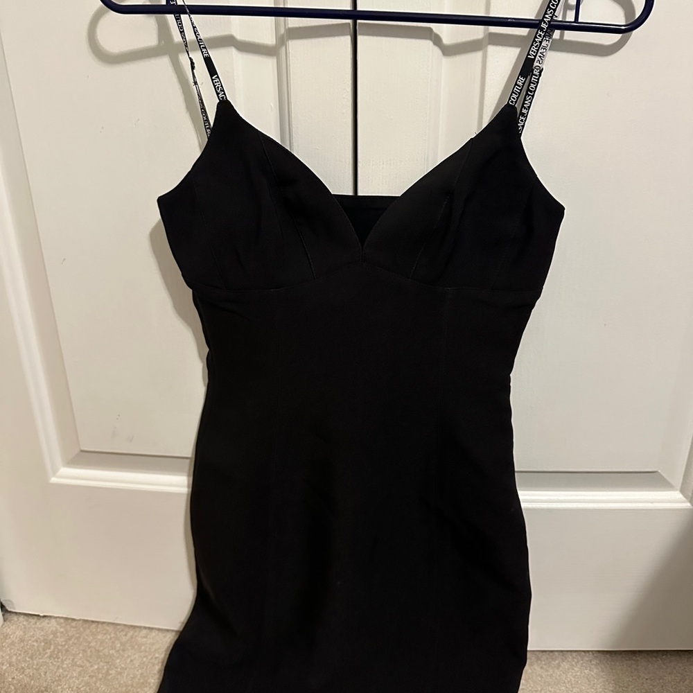 Versace Jeans - Black logo strappy Dress